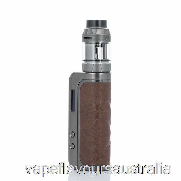 Vape Nicotine Australia Augvape FOXY ONE 120W Starter Kit Gunmetal Brown Leather